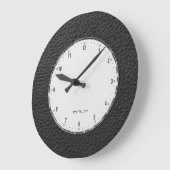 Zwart kunstleder afdrukken grote klok (Hoek)