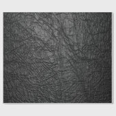 Zwart kunstleder cadeaupapier (Vlak)