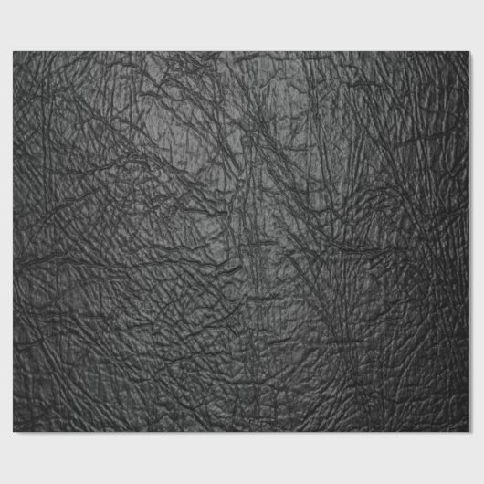 Zwart kunstleder cadeaupapier (Vlak)