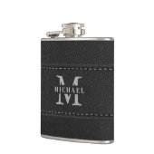 Zwart kunstleder heupfles (Links)