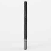 Zwart kunstleder Monogrammed iPhone XS Max Hoesje (Achterkant/rechts)