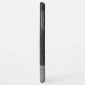 Zwart kunstleder Monogrammed iPhone XS Max Hoesje (Achterkant/links)