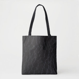 Zwart kunstlederslang tote bag
