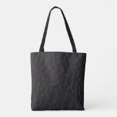 Zwart kunstlederslang tote bag (Achterkant)