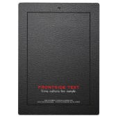 Zwart kunstleer  textuur klembord (Achterkant)