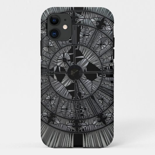 Zwart kunstontwerp Case-Mate iPhone case (Achterkant)