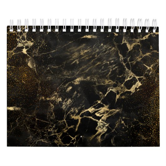 Zwart kunstontwerp versleten esthetisch kalender (Hoes)