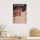 Zwart  kunstportret poster (Keuken)