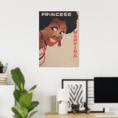 Zwart  kunstportret poster (Thuiskantoor)