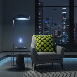 Zwart kussen met groene buitenaardse hoofden