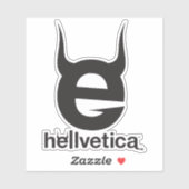 ZWART Kwaad "e" Sticker (Vel)