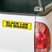 Zwart lab aan boord bumpersticker (Op Truck)