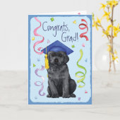 Zwart lab Afstuderen Kaart (Gele Bloem)