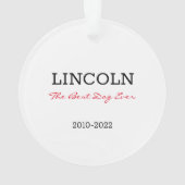 Zwart Lab Amerikaanse vlag Pet Memorial Liefde Ornament (achterkant)