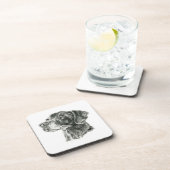 Zwart lab bier onderzetter (Rechterzijde)