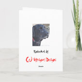 Zwart lab, blanco kaart (Achterkant)