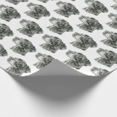 Zwart lab cadeaupapier (Hoek)