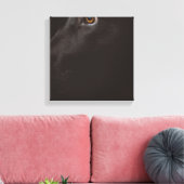 zwart lab canvas afdruk (Insitu (Woonkamer))