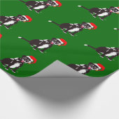 Zwart lab Connie kerstpapier Cadeaupapier (Hoek)