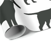 Zwart lab Dog-papier Cadeaupapier (Rol Hoek)