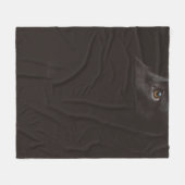 zwart lab fleece deken (Voorkant (Horizontaal))