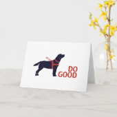 Zwart lab - goed doen - service hond - labrador kaart (Gele Bloem)