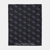 Zwart Lab Gooi Rosey Puppy Dog Fleece Deken (Voorkant)