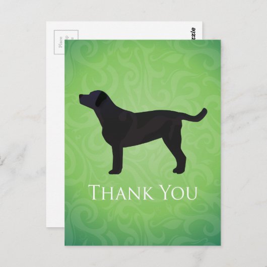 Zwart lab - Hartelijk dank - Kaart (Voorkant / Achterkant)