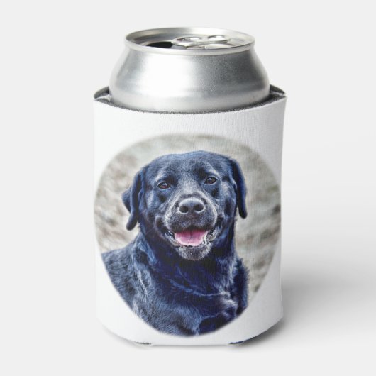 Zwart Lab Head Blikjeskoeler (Blikje Voorkant)