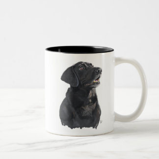 Zwart Lab Hond Kunst Tweekleurige Koffiemok