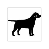 Zwart Lab Hond Rubber Stempel (Afrduk)