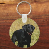Zwart lab in Sleutelhanger ter plaatse (Voorkant)