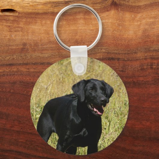 Zwart lab in Sleutelhanger ter plaatse (Voorkant)