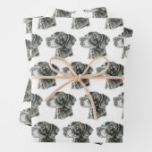 Zwart lab inpakpapier vel (In situ)