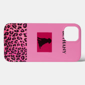 Zwart Lab iPhone / iPad hoesje met gepersonaliseer (Achterkant (horizontaal))