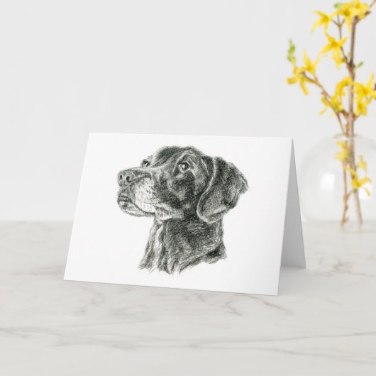 Zwart lab kaart (Gele Bloem)