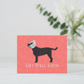 Zwart lab kan snel goed worden ontworpen briefkaart (Staand voorkant)