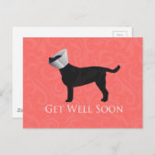 Zwart lab kan snel goed worden ontworpen briefkaart (Voorkant / Achterkant)