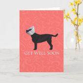 Zwart lab kan snel goed worden ontworpen kaart (Gele Bloem)