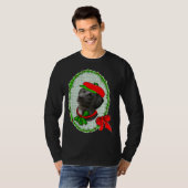 Zwart Lab Kerst 171 T-shirt (Voorkant volledig)