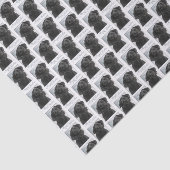 Zwart Lab Kerst Tissue Papier (Detail)