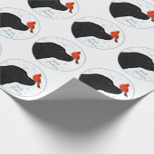 Zwart Lab Kerstmis Kardinaal Leuke Hond Labrador Cadeaupapier (Hoek)