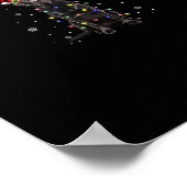 Zwart Lab Labrador hond Kerstverlichting Kerstmis  Poster (Hoek)