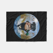 Zwart Lab Labrador Jagen Eenden Watervogels Geel Fleece Deken (Voorkant (Horizontaal))