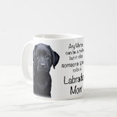 Zwart lab - Labrador mama Koffiemok (Voorkant links)