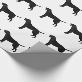Zwart lab - labrador Retriever Breed Silhouette Cadeaupapier