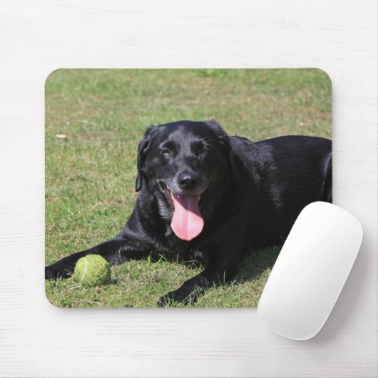 zwart lab leg.png muismat (Met muis)