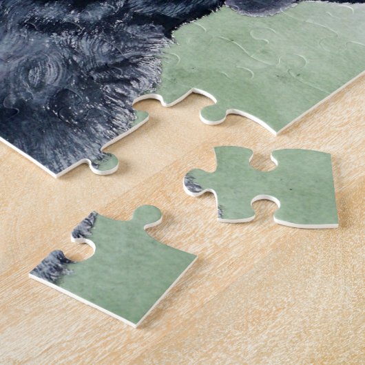 Zwart lab legpuzzel (Zijkant)