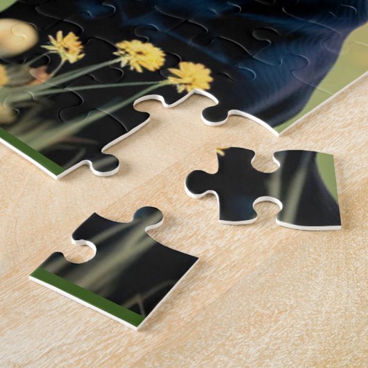 Zwart lab legpuzzel (Zijkant)