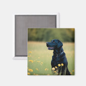 Zwart lab magneet (Voorkant / Achterkant)